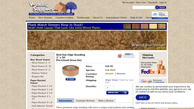 Red Oak Edge Banding 2