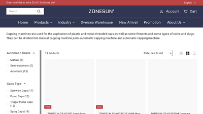 Spray Bottle Capping Machine - ZONESUN Technology Limited
