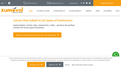 juice machines manufacturer Zumoval: Juice machines - buy ...