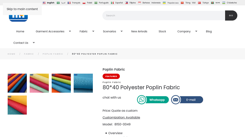 100% Polyester Poplin Fabric for Workwear MH Wholesale Price