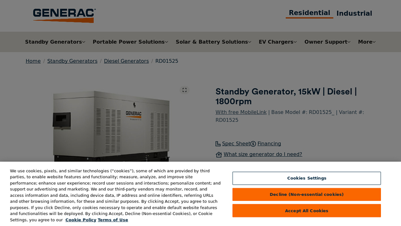 15kW Whole  Generator