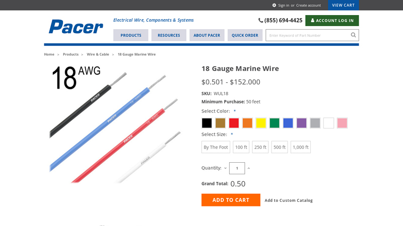 18 Gauge Primary Marine Tinned Wire