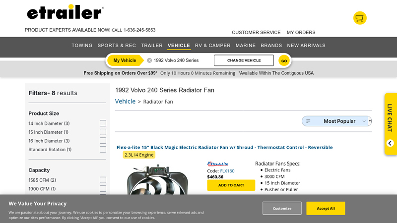 1992 Volvo 240 Series Radiator Fan