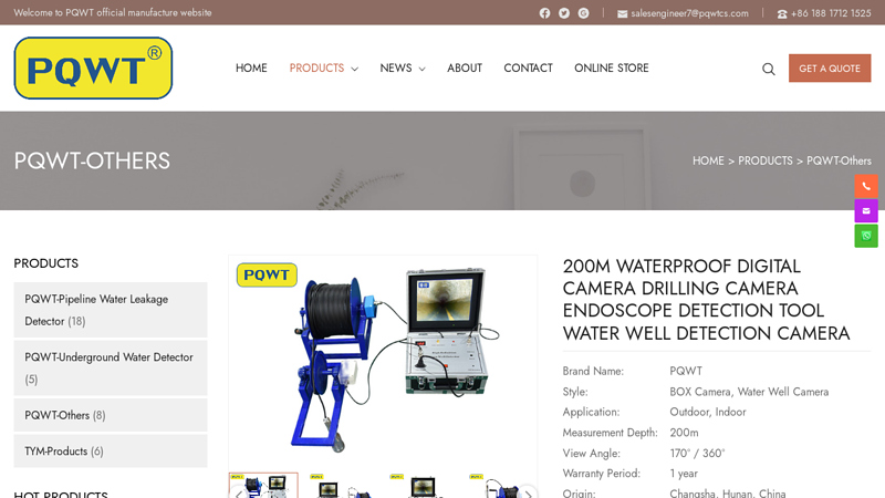 200m Waterproof Digital Video Camera Borehole Inspection Bore ...