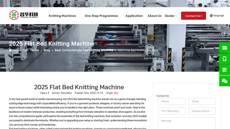 2025 Flat Bed Knitting Machine