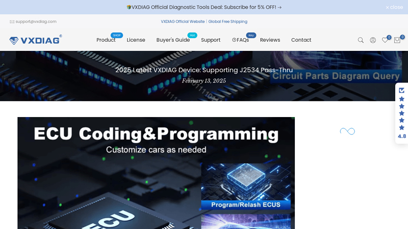 2025 Latest VXDIAG Device: Supporting J2534 Pass