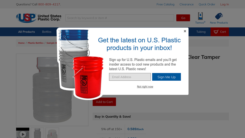 3 oz. Polypropylene Bottle with Cap & Clear Tamper Evident Band