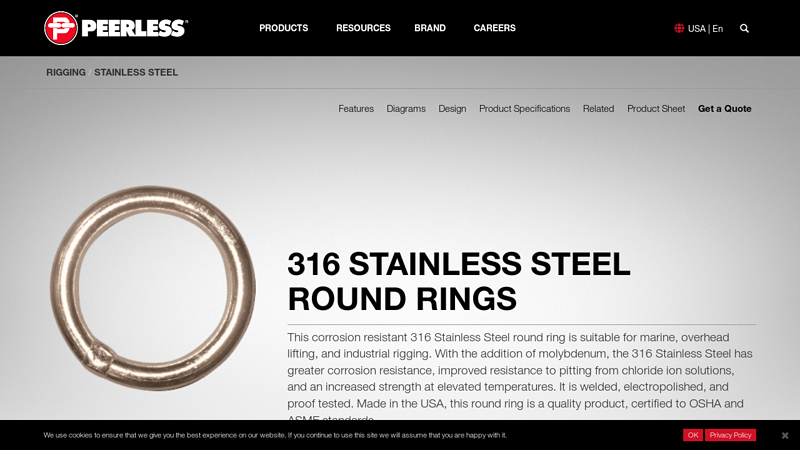 316 Stainless Steel Round Rings
