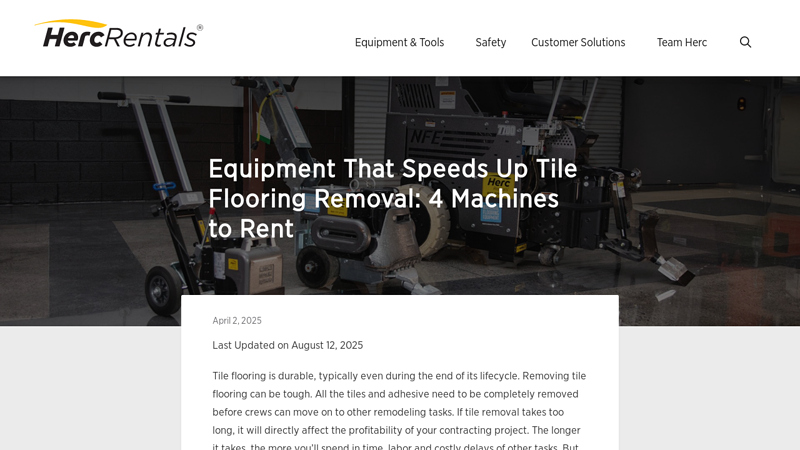 4 Machines to Speed Up Tile Flooring Removal