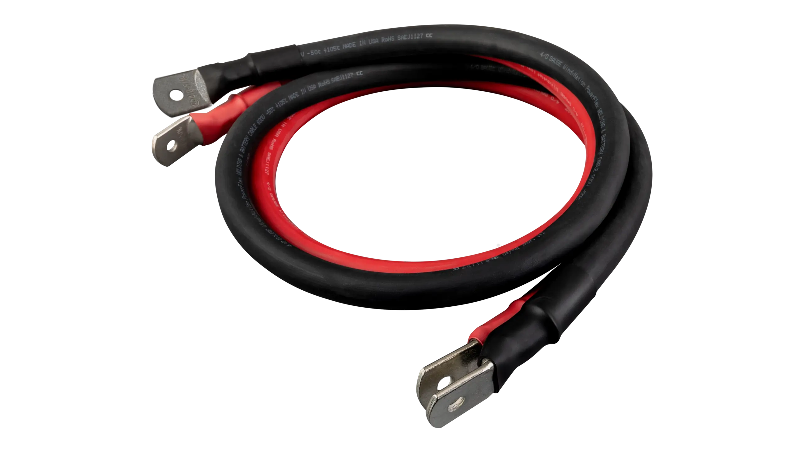 4/0 Gauge (AWG) Black and Red Pure Copper Battery Cable Wire ...