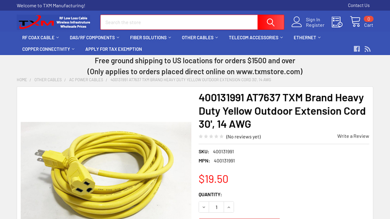 400131991 AT7637 TXM Brand Heavy Duty Yellow Outdoor ...