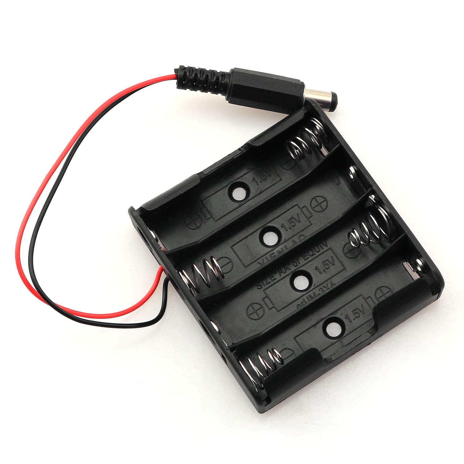 4x AA 6V battery holder with DC connector