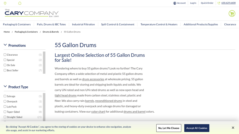 55 Gallon Drums & Accessories