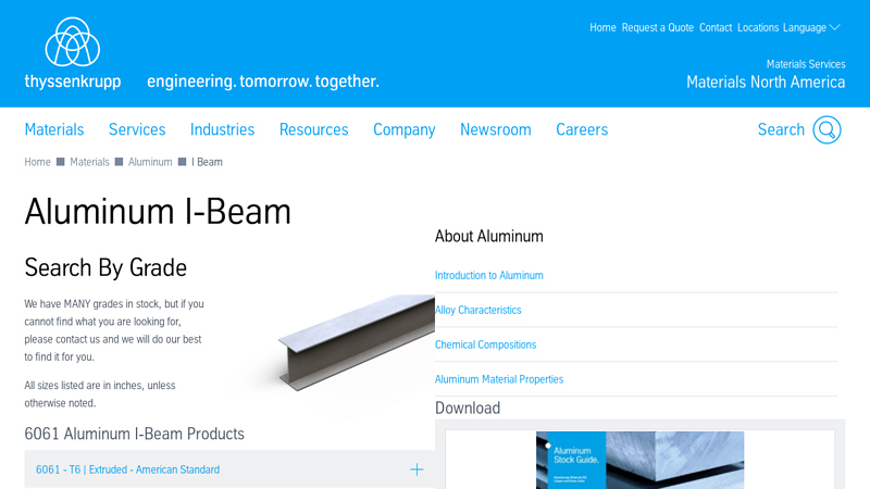 6061 Aluminum I-Beam Supplier