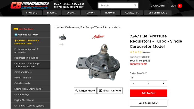 7247 Fuel Pressure Regulators
