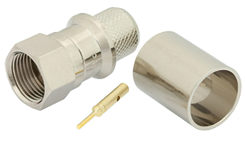 75 Ohm F Male Connector Crimp/Solder Attachment for RG11 ...