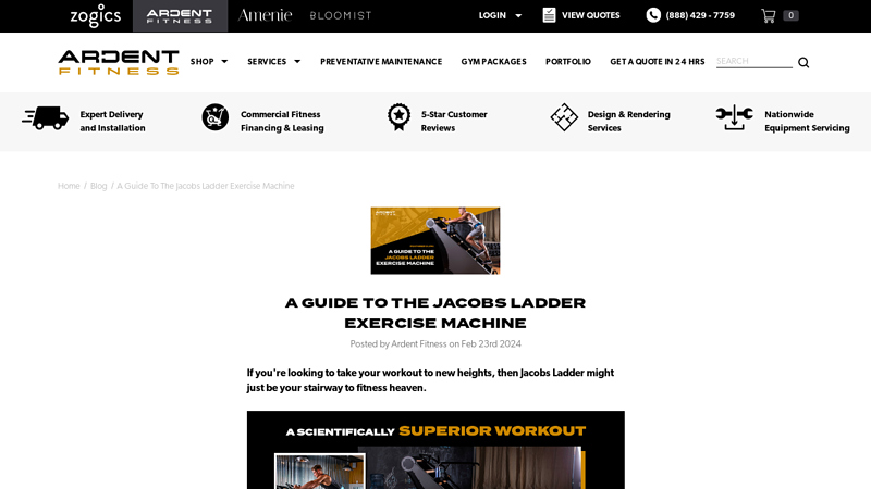 A Guide To The Jacobs Ladder Exercise Machine