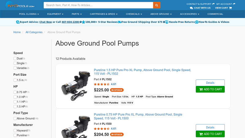 Above Ground Pool Pumps
