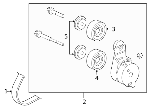 Accessory Drive Belt System Components for 2006 Honda Accord