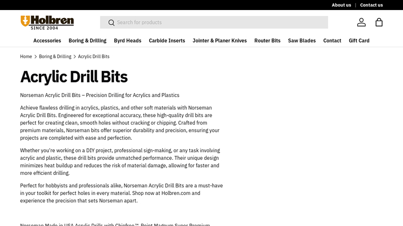 Acrylic Drill Bits For Precision Acrylics And Plastics