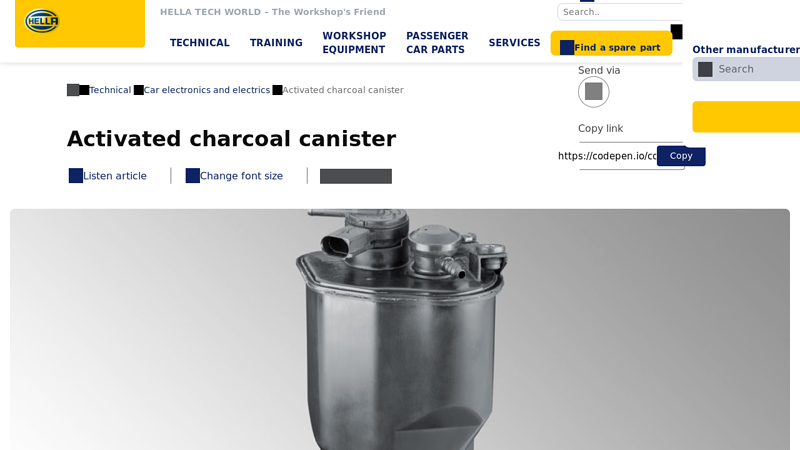 Activated charcoal canister – facts & info