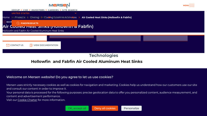 Air Cooled Heat Sinks (Hollowfin & Fabfin)