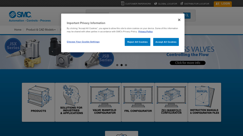 Air Cylinders, Solenoid Valves and Pneumatics