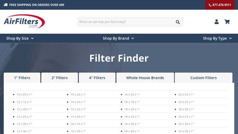 Air Filters all Brands & Sizes Direct to your Door
