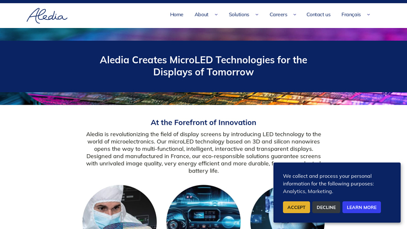 Aledia Creates MicroLED Technologies for the Displays of Tomorrow
