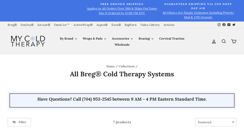 All Breg® Cold Therapy Systems