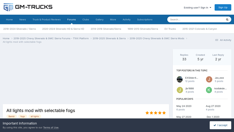 All lights mod with selectable fogs