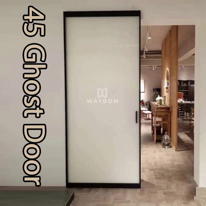 Aluminium Ghost Door Track Hardware Durable Invisible Sliding Door
