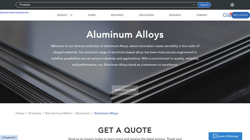 Aluminum Alloys for Sale