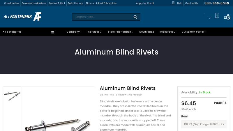 Aluminum Blind Rivets