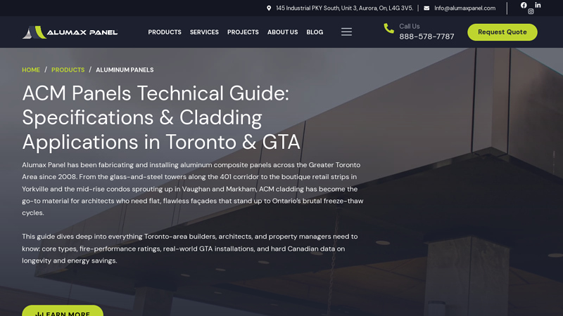 Aluminum Composite Cladding Toronto & GTA
