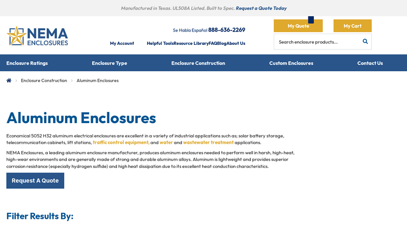 Aluminum NEMA 4X & 5052 Enclosures