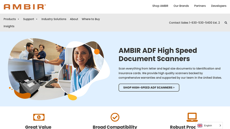 AMBIR ADF High Speed Document Scanners
