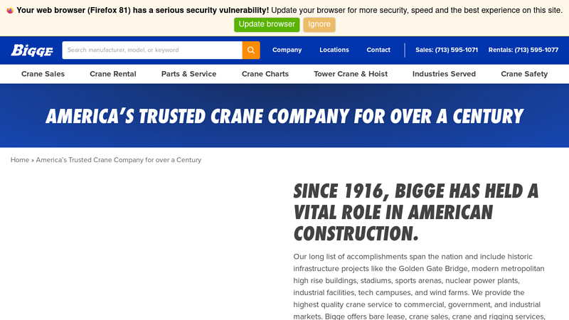 America's Trusted Crane Company for over a Century