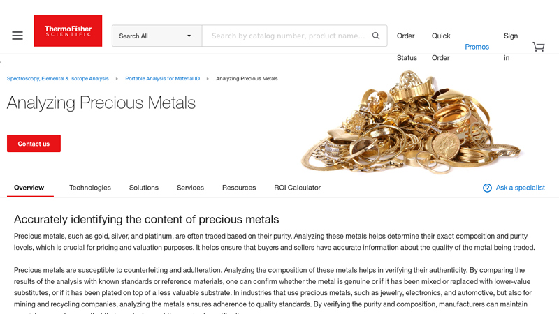 Analyzing Precious Metals