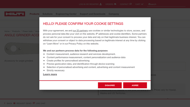 Angle grinder accessories