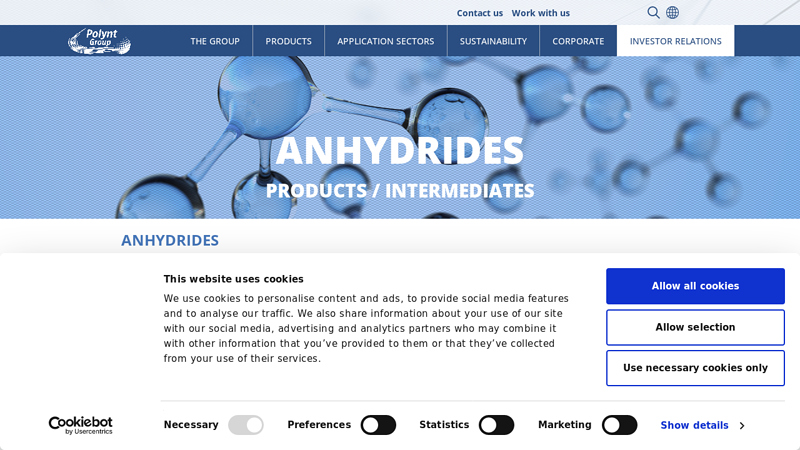 Anhydrides production