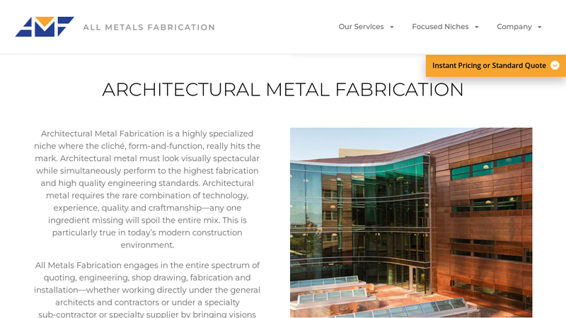 Architectural Sheet Metal Fabrication
