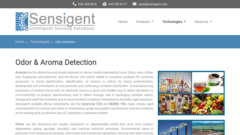 Aroma Detection and Odor Detection Monitoring Sensor