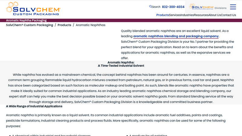 Aromatic Naphtha Packaging