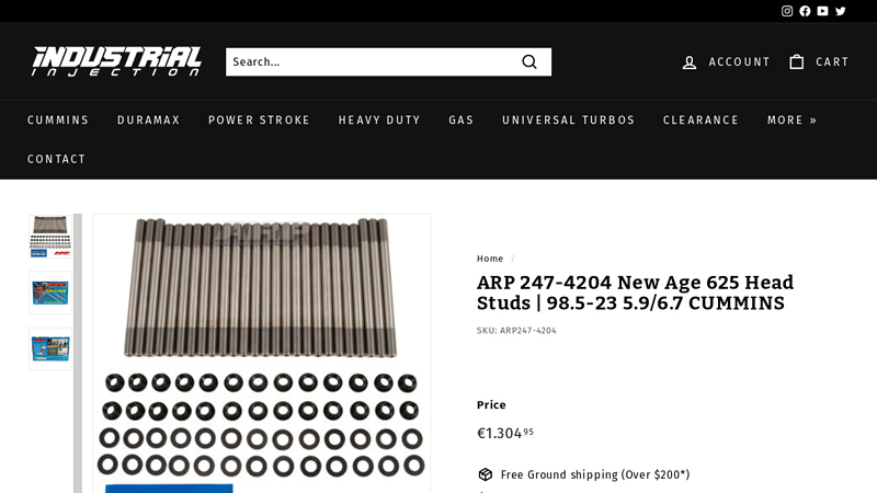 ARP 247-4204 New Age 625 Head Studs