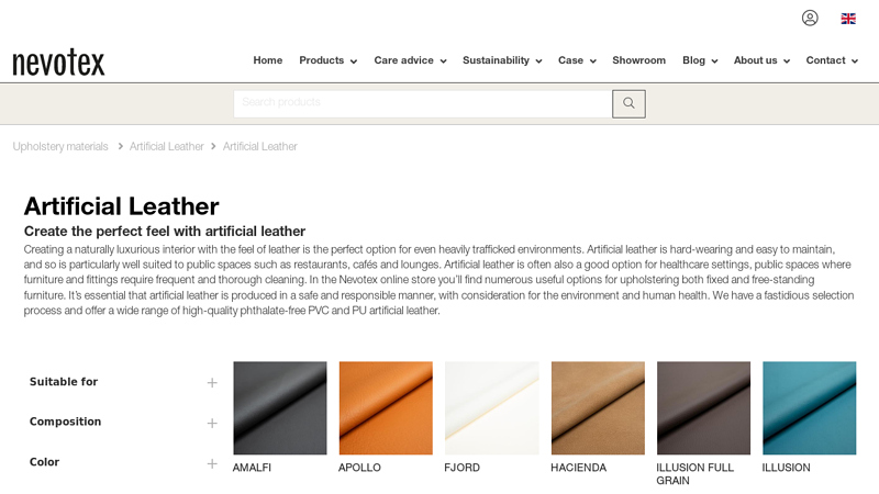 Artificial & synthetic leather for public environment, furniture