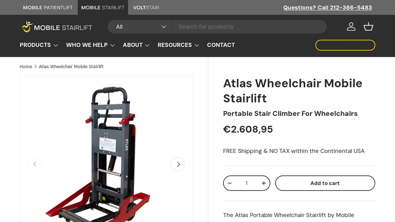 Atlas Stair Climbing Wheelchair Lift