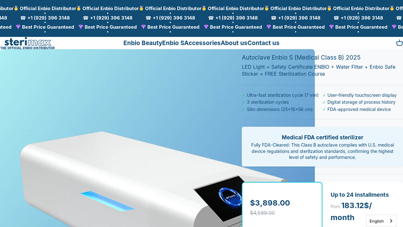 Autoclave Enbio S (Medical Class B) 2025