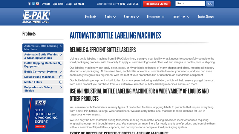 Automatic Bottle Labeling Machines