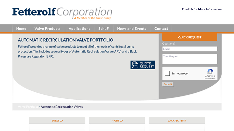 Automatic Recirculation Valves